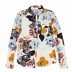 Anthropologie Stateside Floral Button Up Shirt Multicolor Floral Sz S, USA Made‎